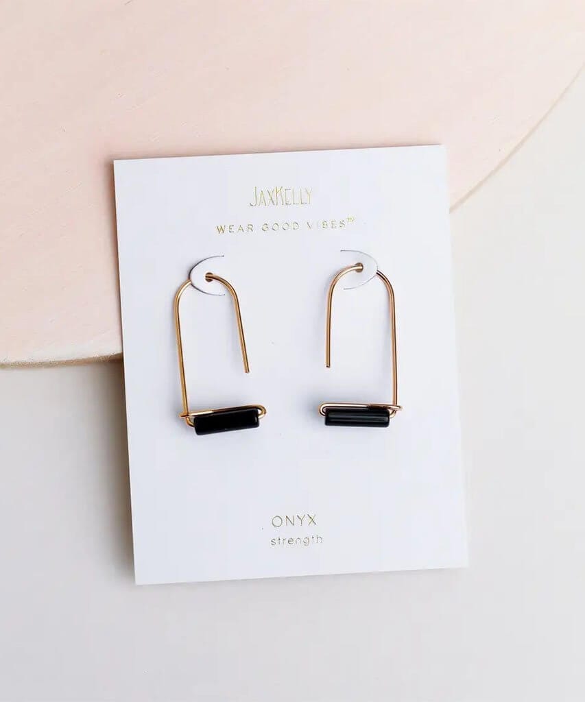Black onyx Gemstone Drop Earrings