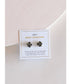 Black Druzy Prong Earrings