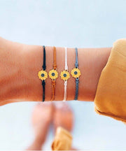 Gold Enamel Sunflower Bracelet Assorted