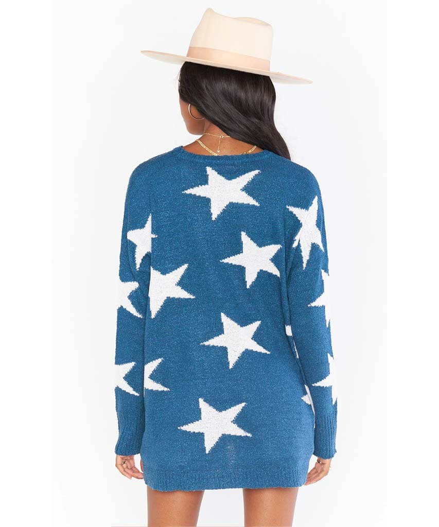 Bronson Sweater Star Tossed Blue
