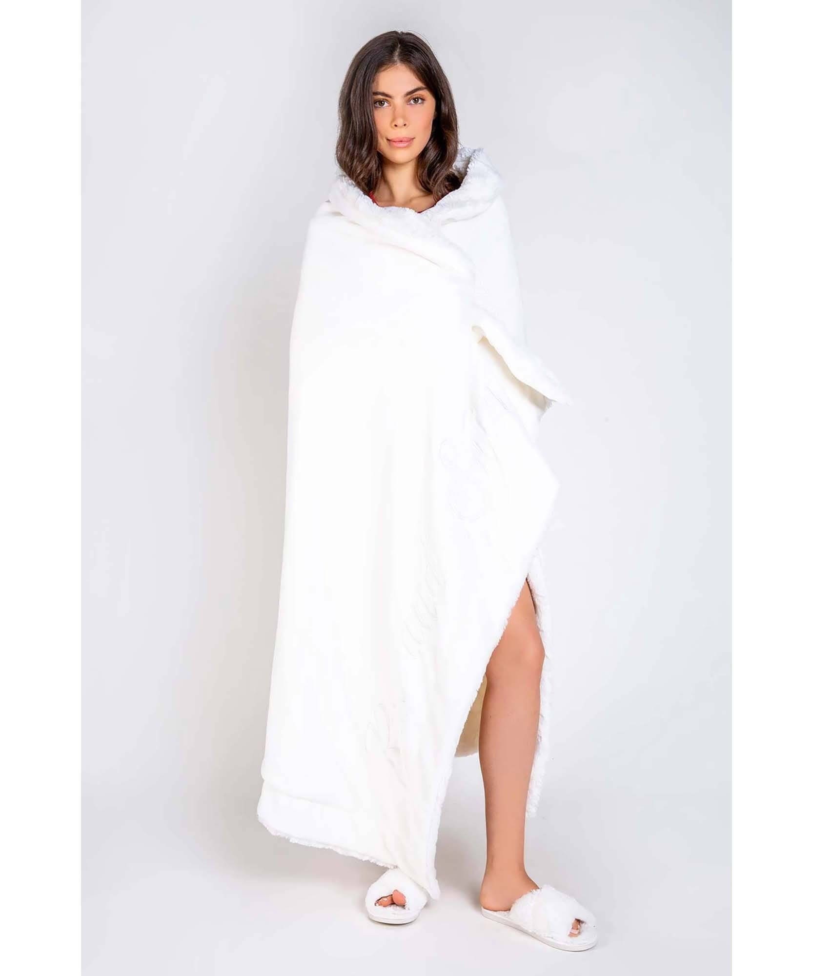 Luxe Plush Blanket Ivory