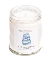 Blue Chalcedony Calming Stone Candle