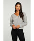 Bliss Knit LS Double Pullover Grey