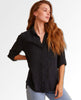 Restocked Classic Button Down Roll Up Sleeve Vintage Black