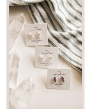 Clear Quartz Mineral Point Cleansing Earrings