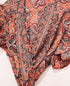 Ruffle Sleeve Coral Wrap Dress