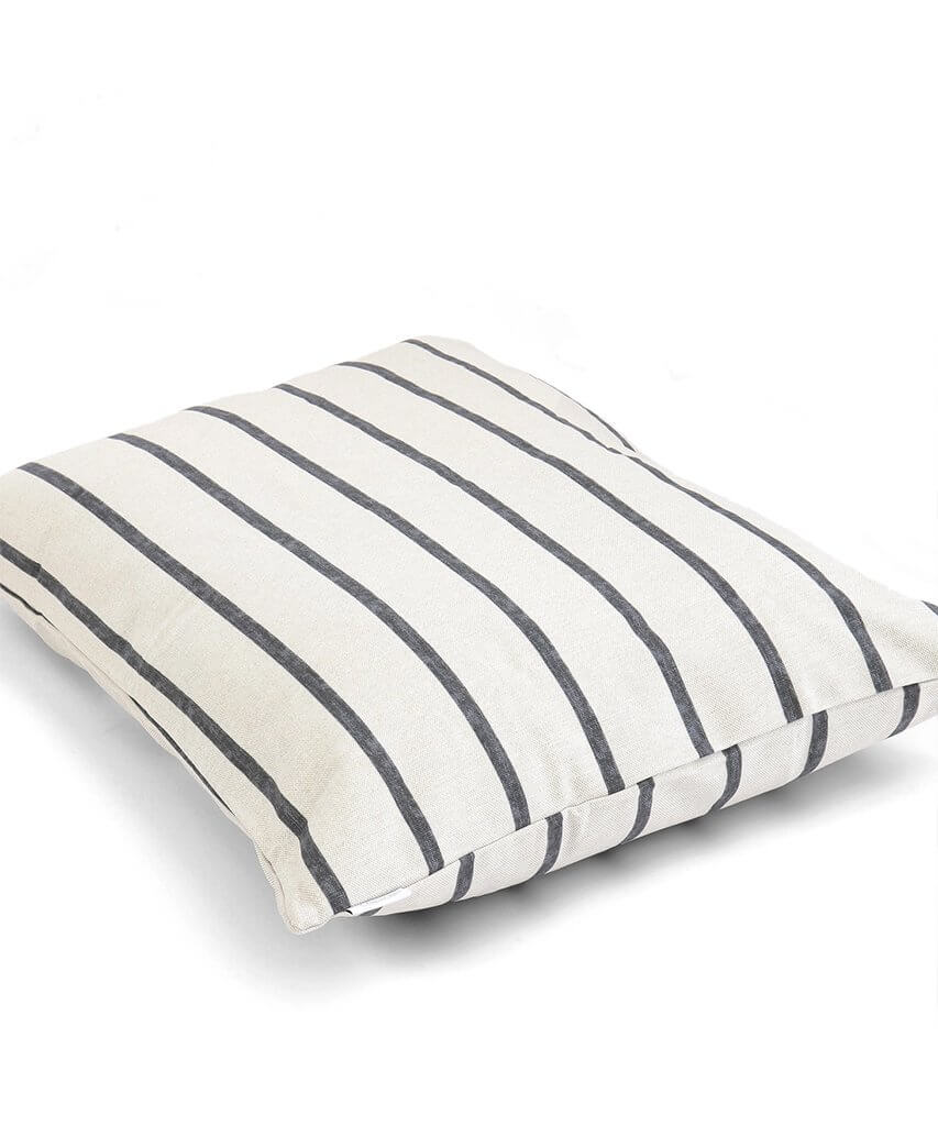 Modern Stripe Charcoal Dog Bed