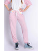 Crochet Stripe Pink Quartz Jogger Pant