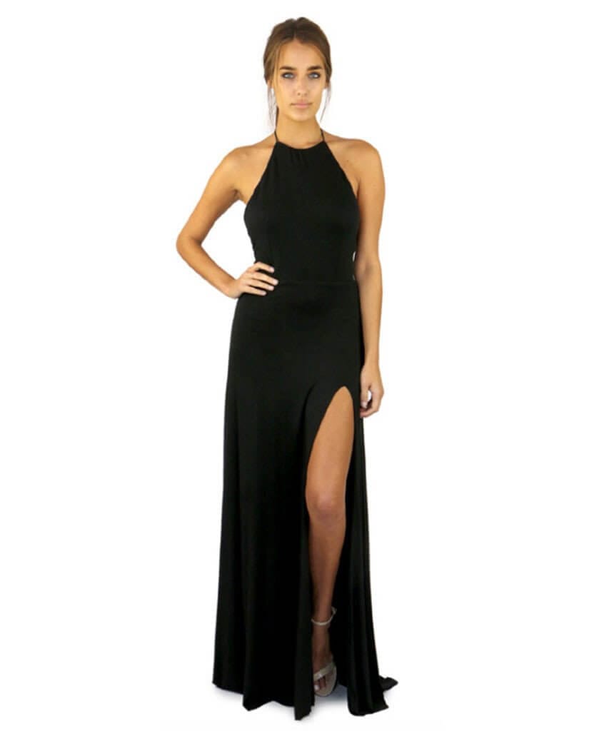 Nikki Maxi Black Dress