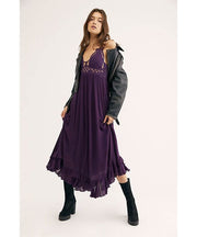 Adella Long Slip Dress Purple