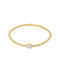 Power Howlite Gemstone Charm Bracelet, Gold