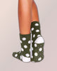 Alpine Green Fuzzy Gripper Socks