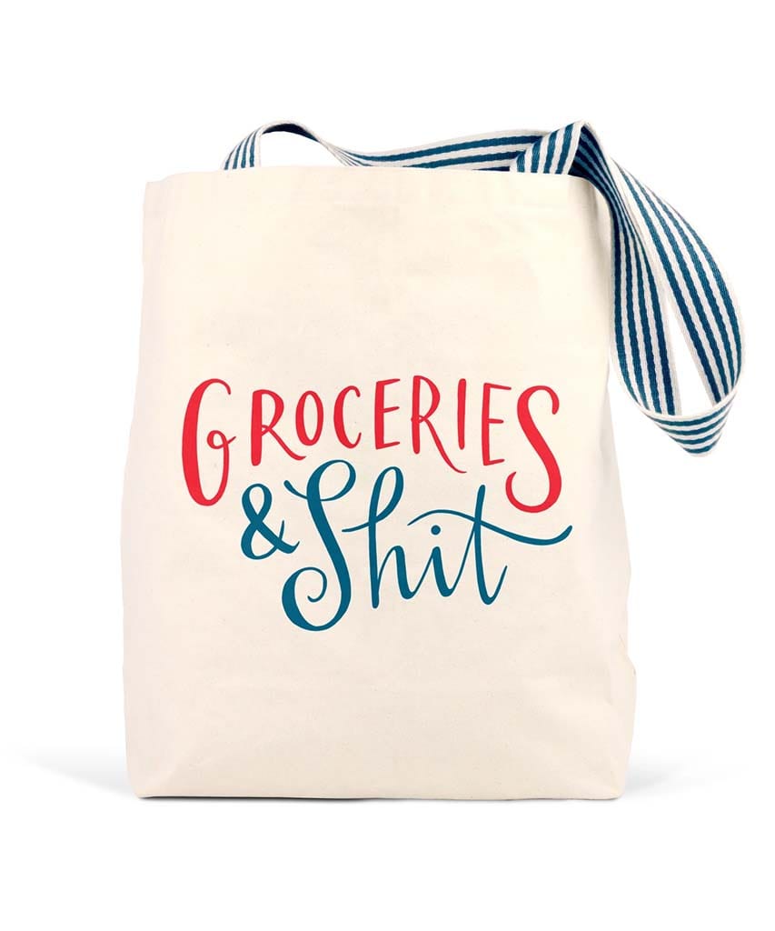 Groceries & Shit Tote Bag (Cream)
