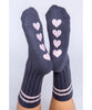 'Hearts' Slate Socks