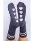 'Hearts' Slate Socks