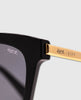 H.E.R. Bella Black With Gold Temples Grey Sunglasses