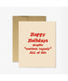 Happy Holidays Despite Card