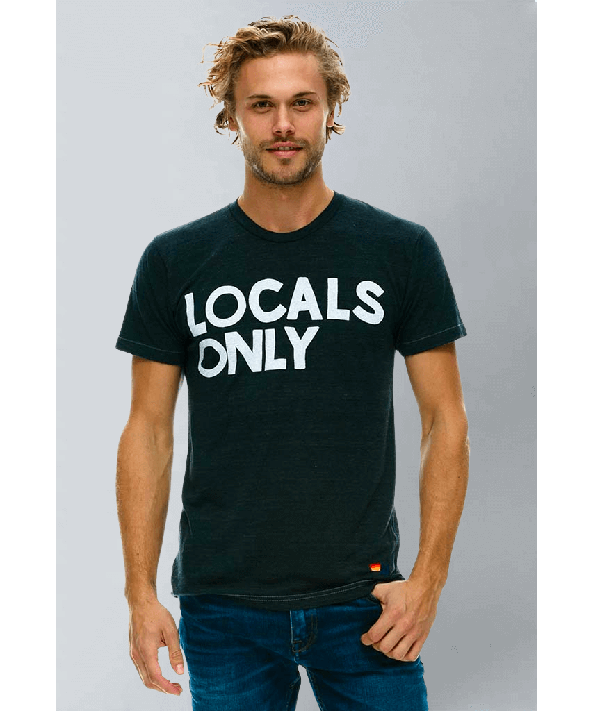 Locals Only Charcoal Tee