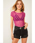 Keep It Simple Lace Baby Tee Dramatic Orchid