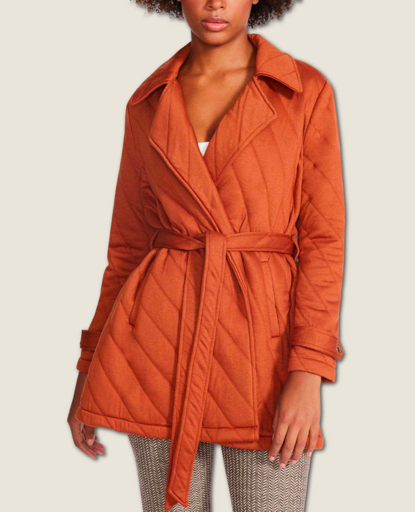 Kennedy Wrap Quilted Jacket Mocha Bisque