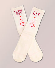 'Let's Get Lit' Christmas Socks