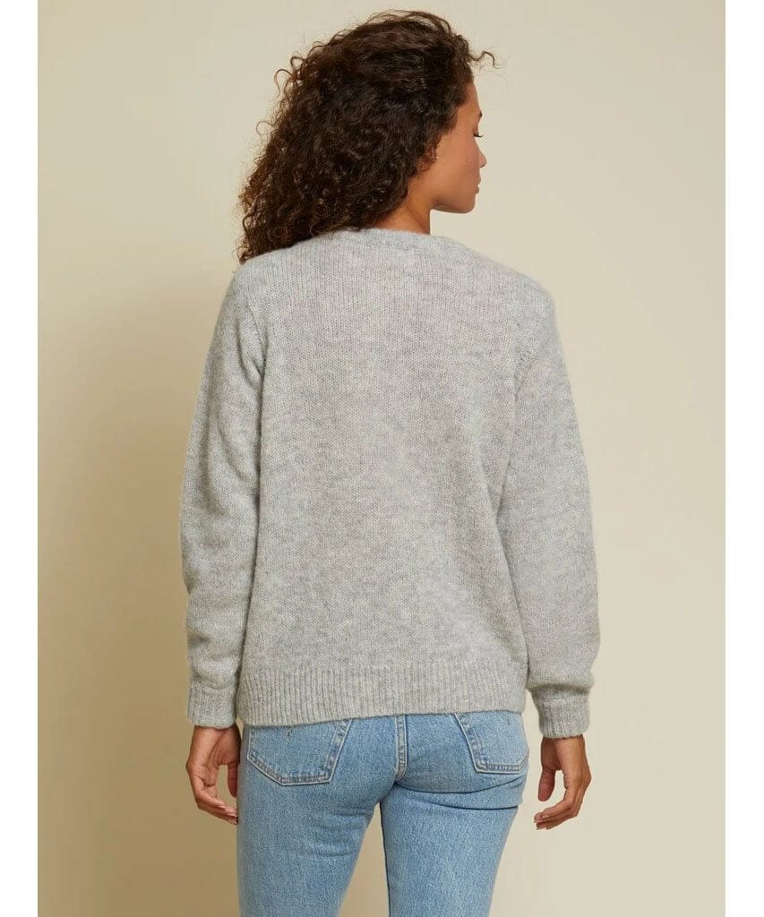 Megan Shoulder Pad Sweater Oyster