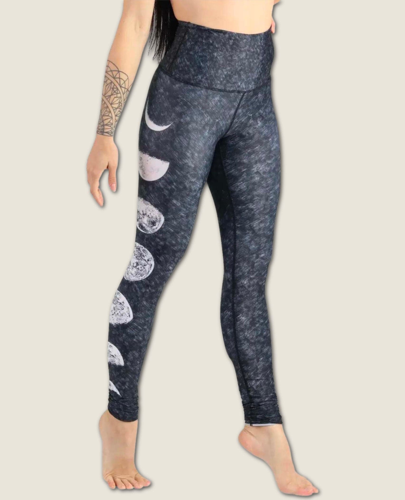 Just a Dark Moon Phase Printed Yoga Legging