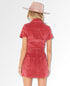 Outlaw Mini Belted Dress Rose Corduroy