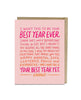 Best Year Ever Literally Card