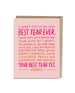 Best Year Ever Literally Card