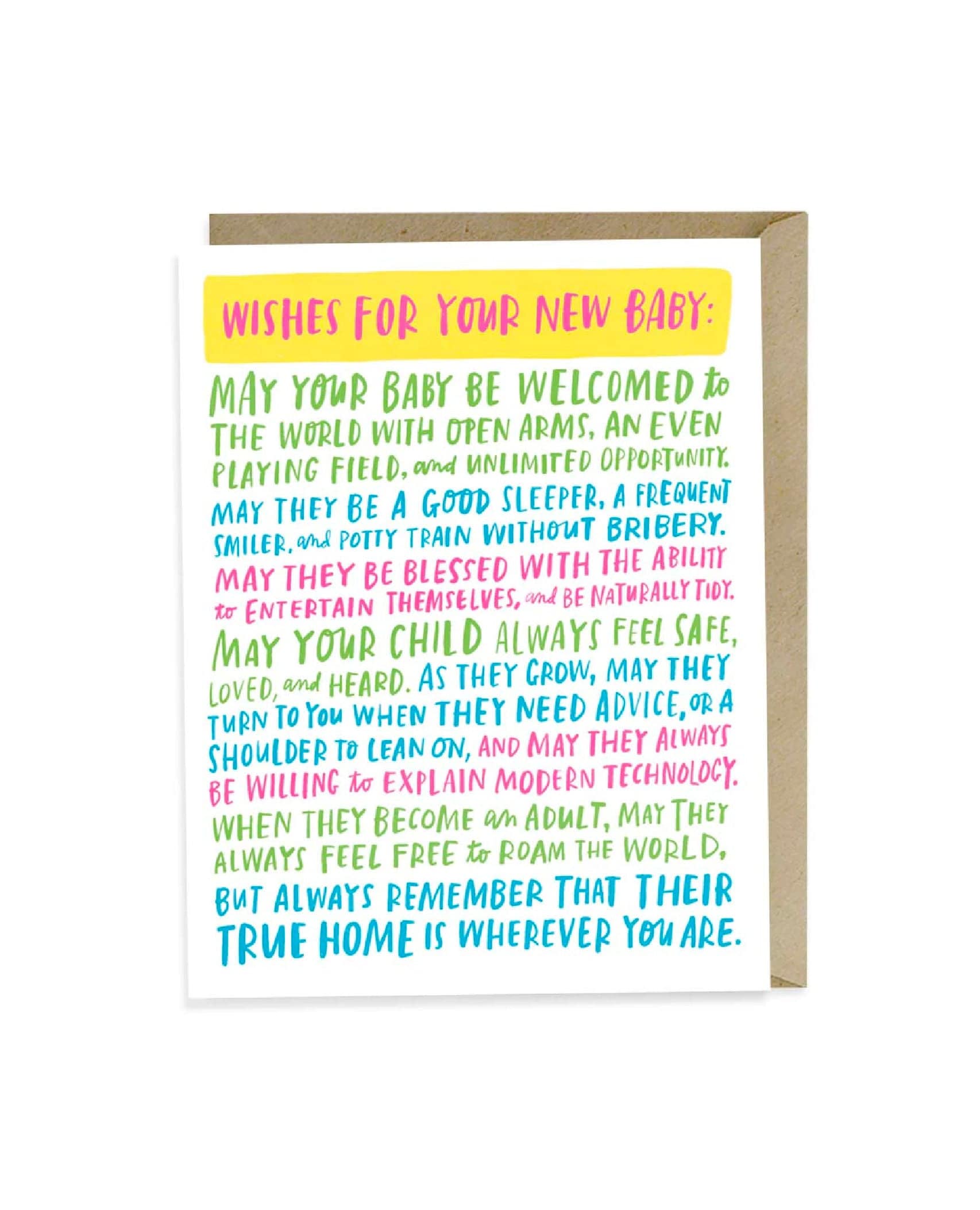 Wishes For New Baby Card