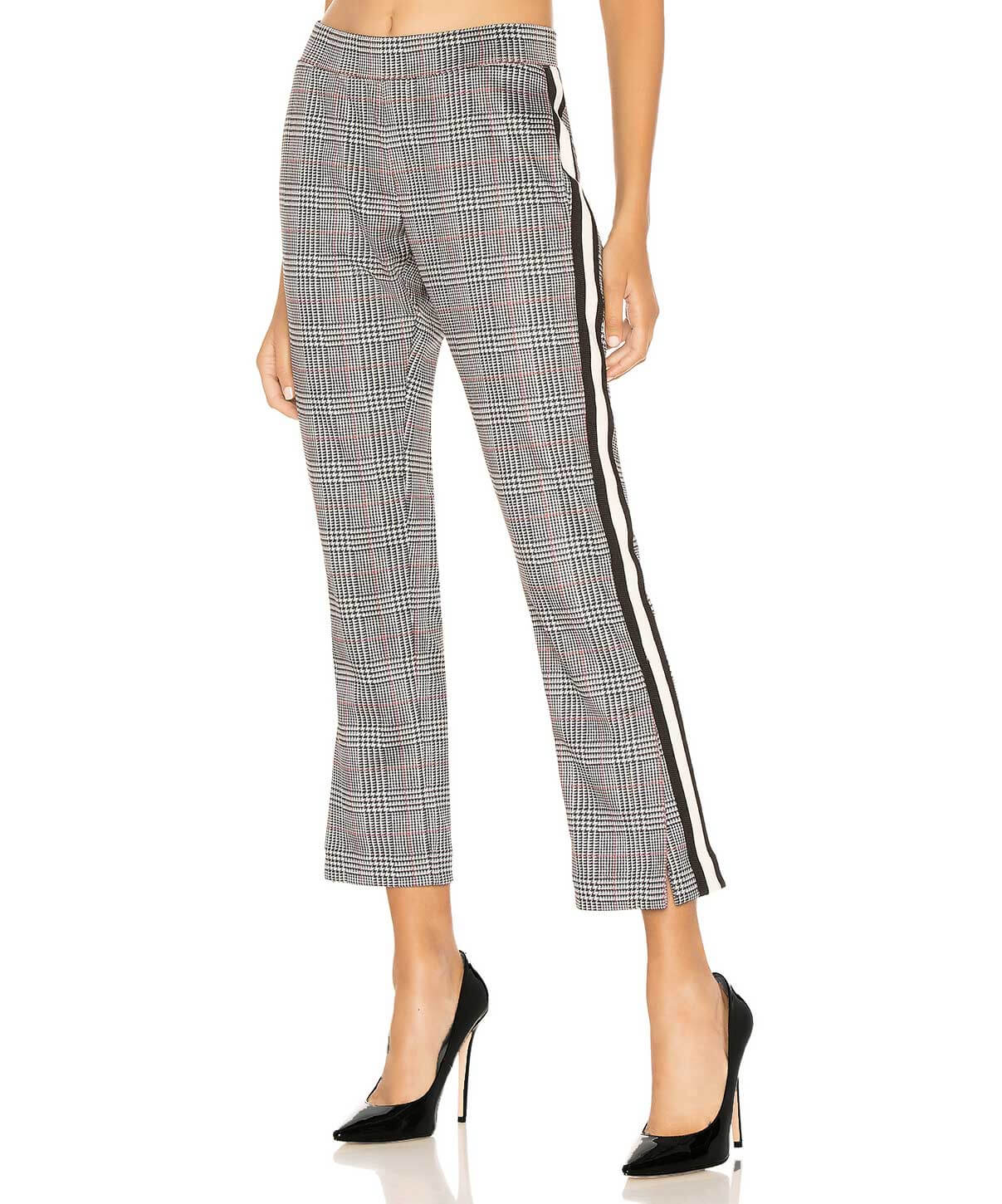 Plaid Cropped Track Pant