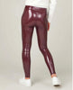 Faux Patent Leather Leggings Ruby