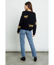 Perci Black Jungle Cat Sweater