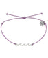 Silver Delicate Wave Bracelet Purple