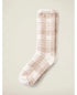 CozyChic® Women's Plaid Socks Cream/Tan