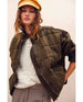 Quilted Dolman Jacket Dusted Military