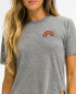 Rainbow Boyfriend Embroidery Tee Heather Grey