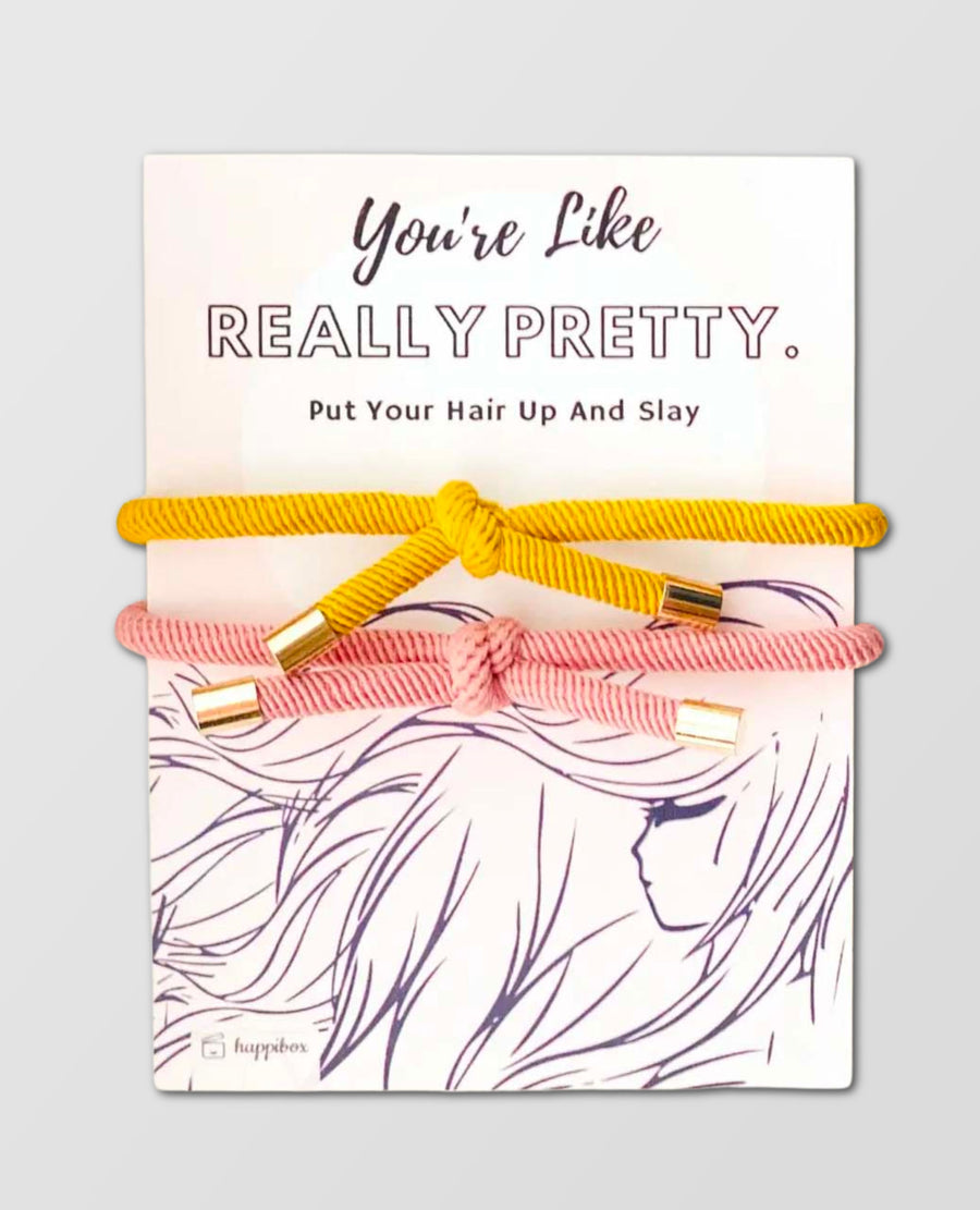 Really Pretty Double Elastic Hair Tie - Hair Accessory Card