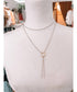 Rosary Necklace Gold Circle 19"