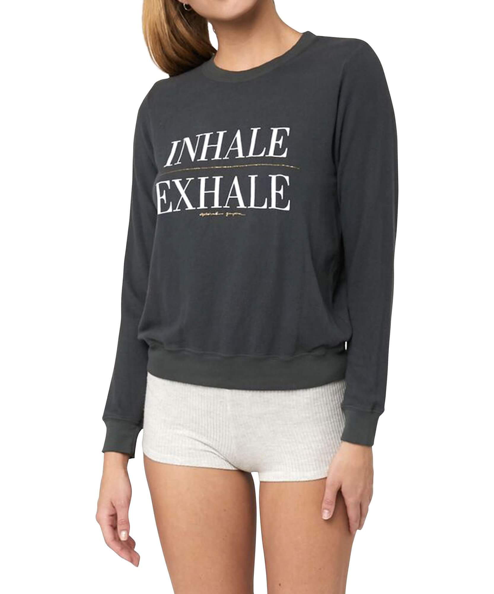 Inhale Exhale Crew Neck Sweatshirt