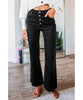 Eastcoast Crop Flare Washed Black High Rise Jeans