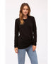 Fleece Twist Front Sweatshirt Black