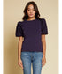 Stacey Tee With Bubble Hem Boysenberry