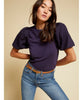 Stacey Tee With Bubble Hem Boysenberry