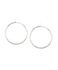 Simple Solid Seed Bead Hoops Iridescent Silver