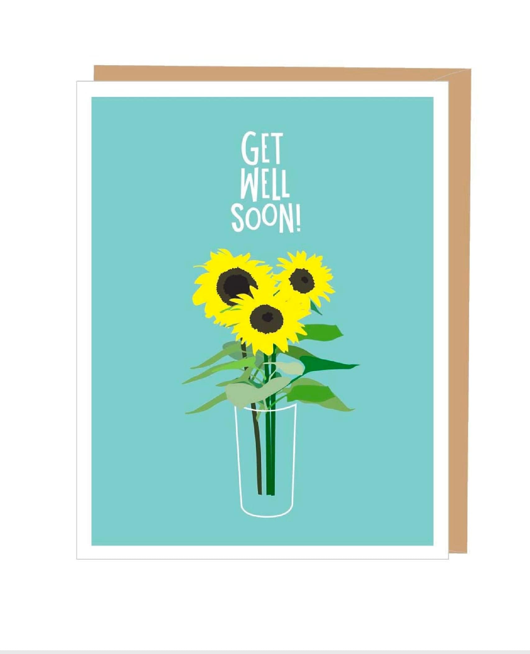 Sunflowers Get Well Card