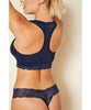 Never Say Never Thong Navy Blue