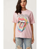 Rolling Stones Tie Dye Tongue Lilac Boyfriend Tee