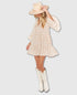 Viola Mini Dress Cream Plaid